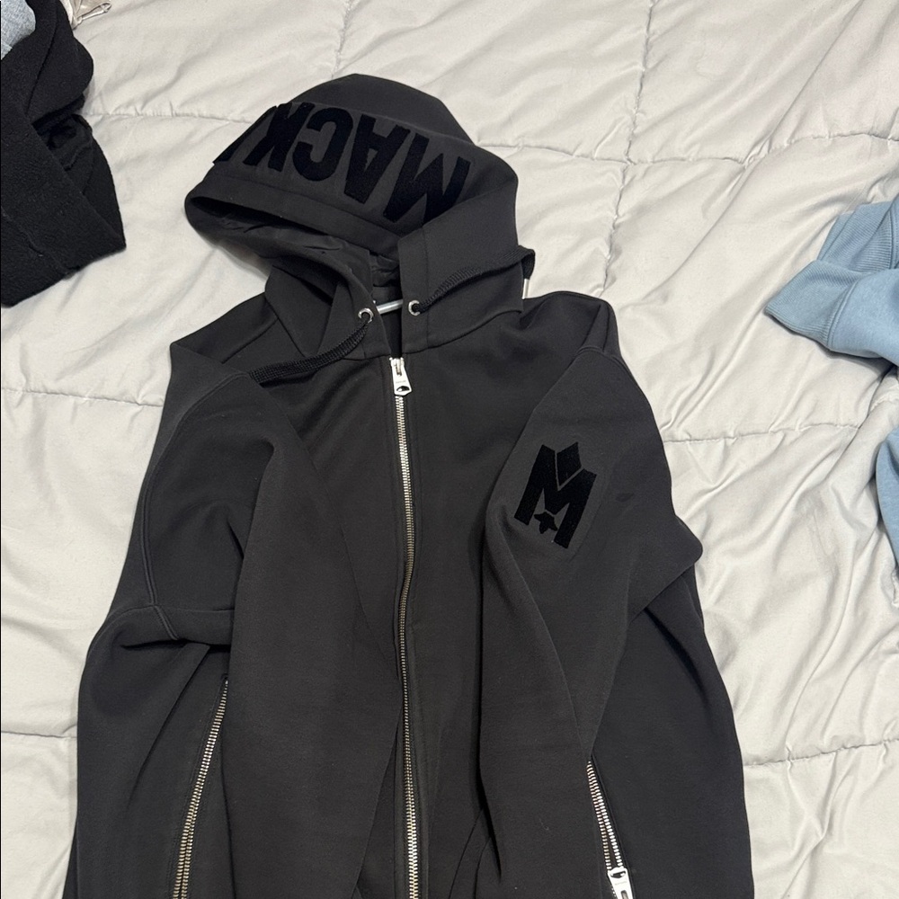 Mackage Men's Black Zip-Up Hoodie Sweatshirt